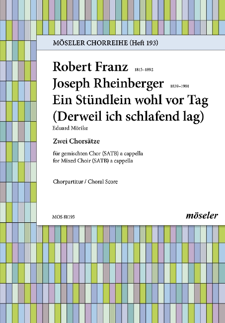 Vorderes Coverbild Ein Stündlein wohl vor Tag op. 45,6 193