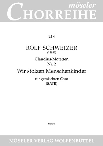 Vorderes Coverbild Claudius-Motette 218