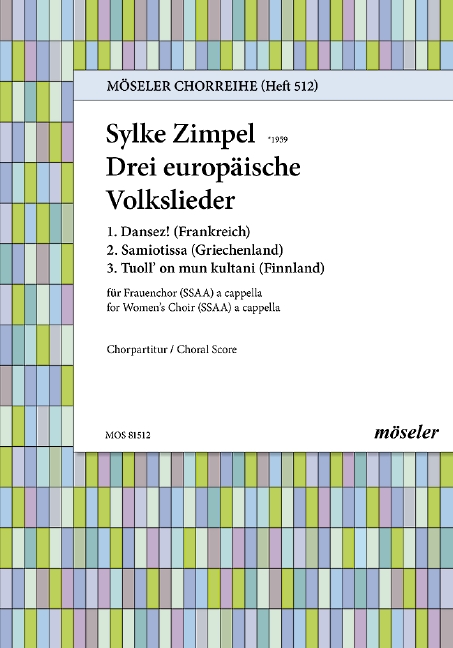 Vorderes Coverbild Drei europäische Volkslieder 512