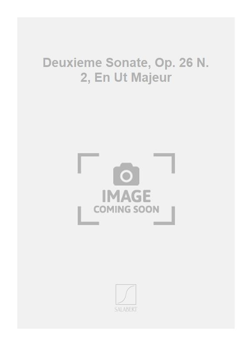 Vorderes Coverbild Sonate C-Dur op. 26/2