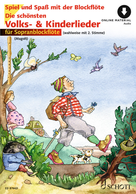 Vorderes Coverbild Die schönsten Volks- und Kinderlieder für Sopranblockföte