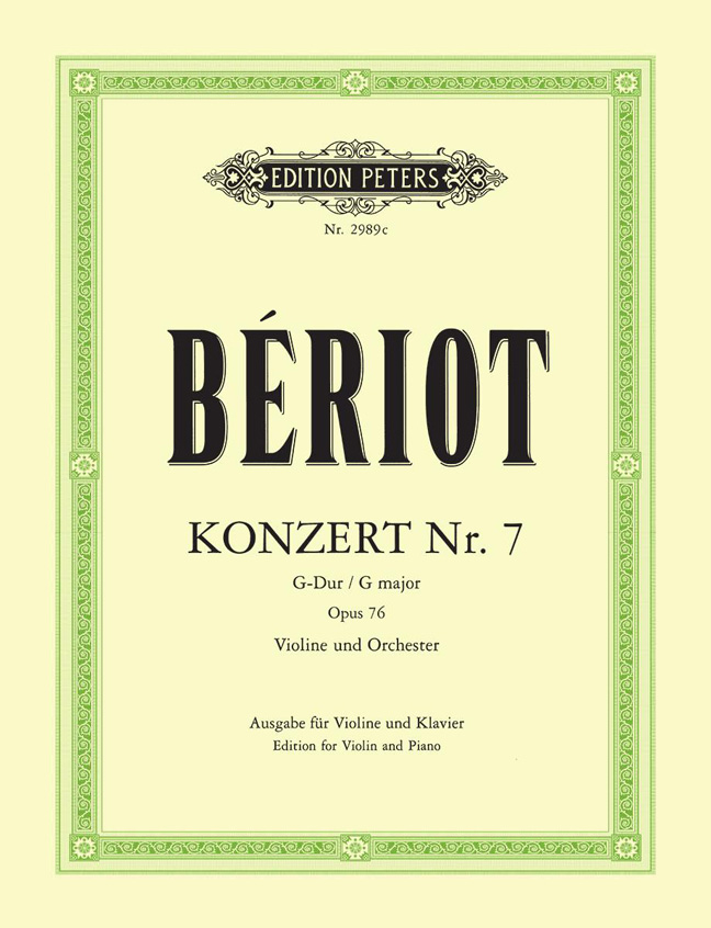 Vorderes Coverbild Konzert für Violine und Orchester Nr. 7 G-Dur op. 76