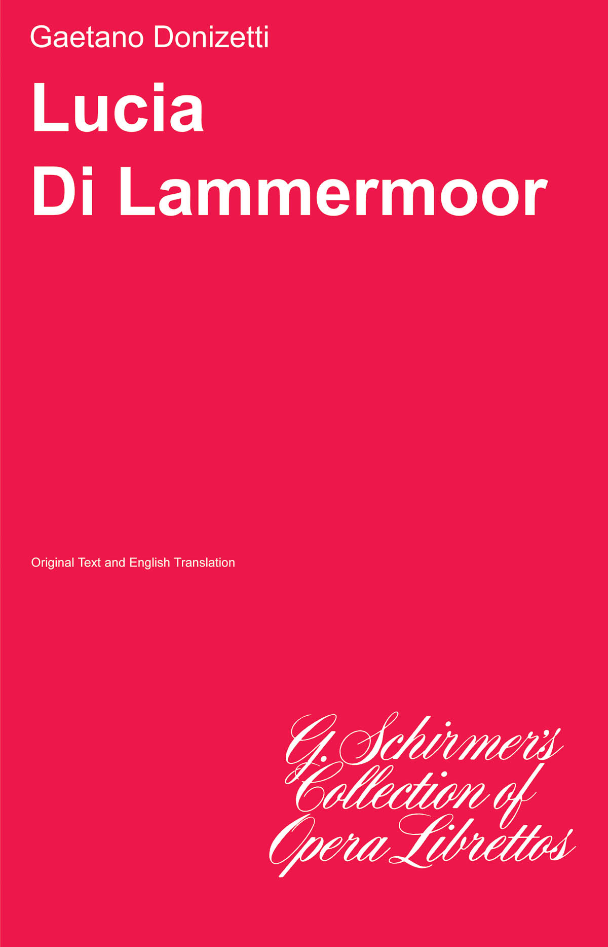 Vorderes Coverbild Lucia di Lammermoor