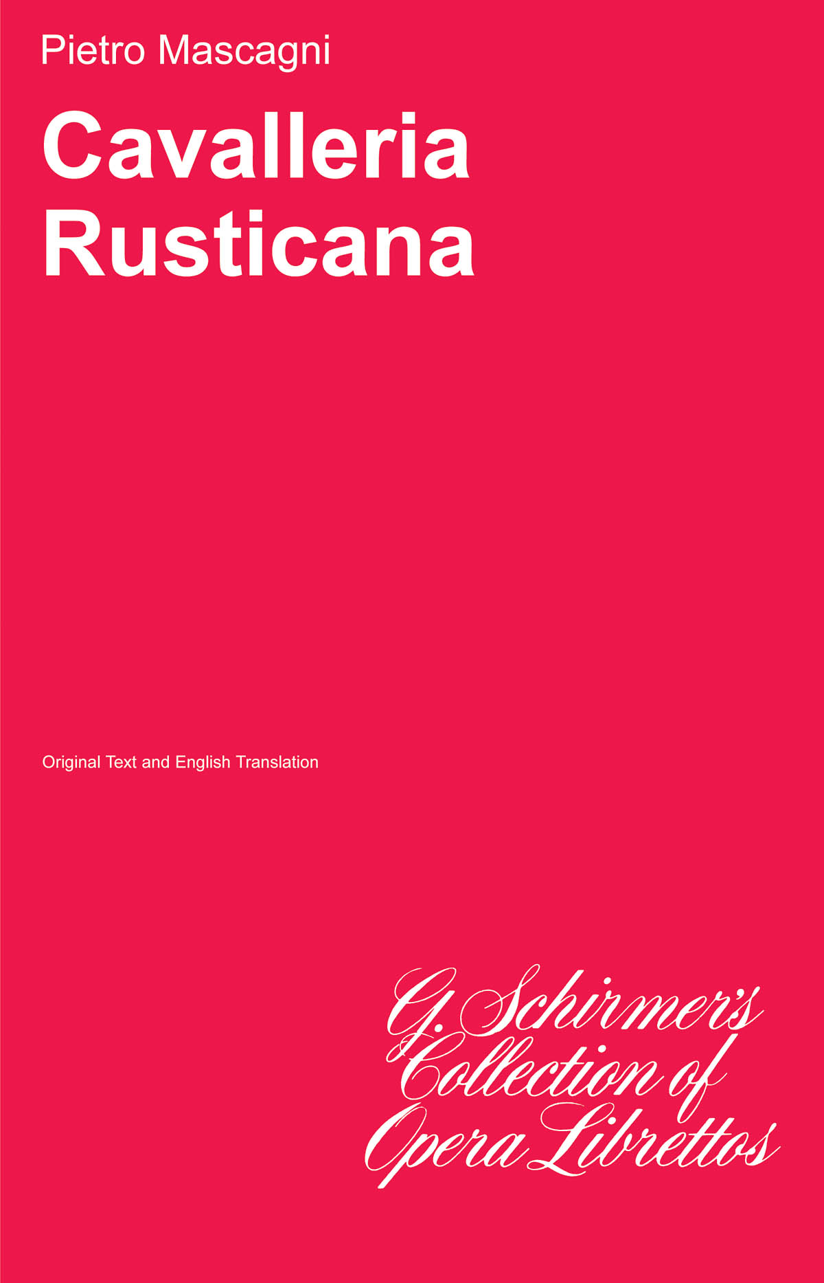 Vorderes Coverbild Cavalleria Rusticana