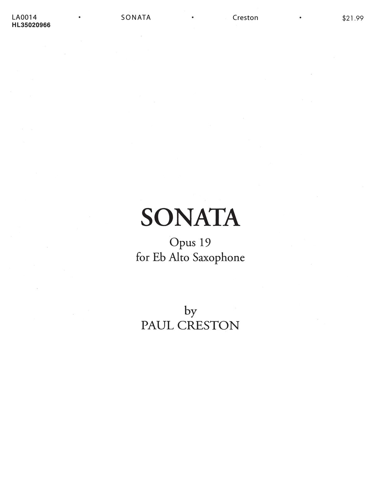 Anderes Coverbild Sonata Op. 19
