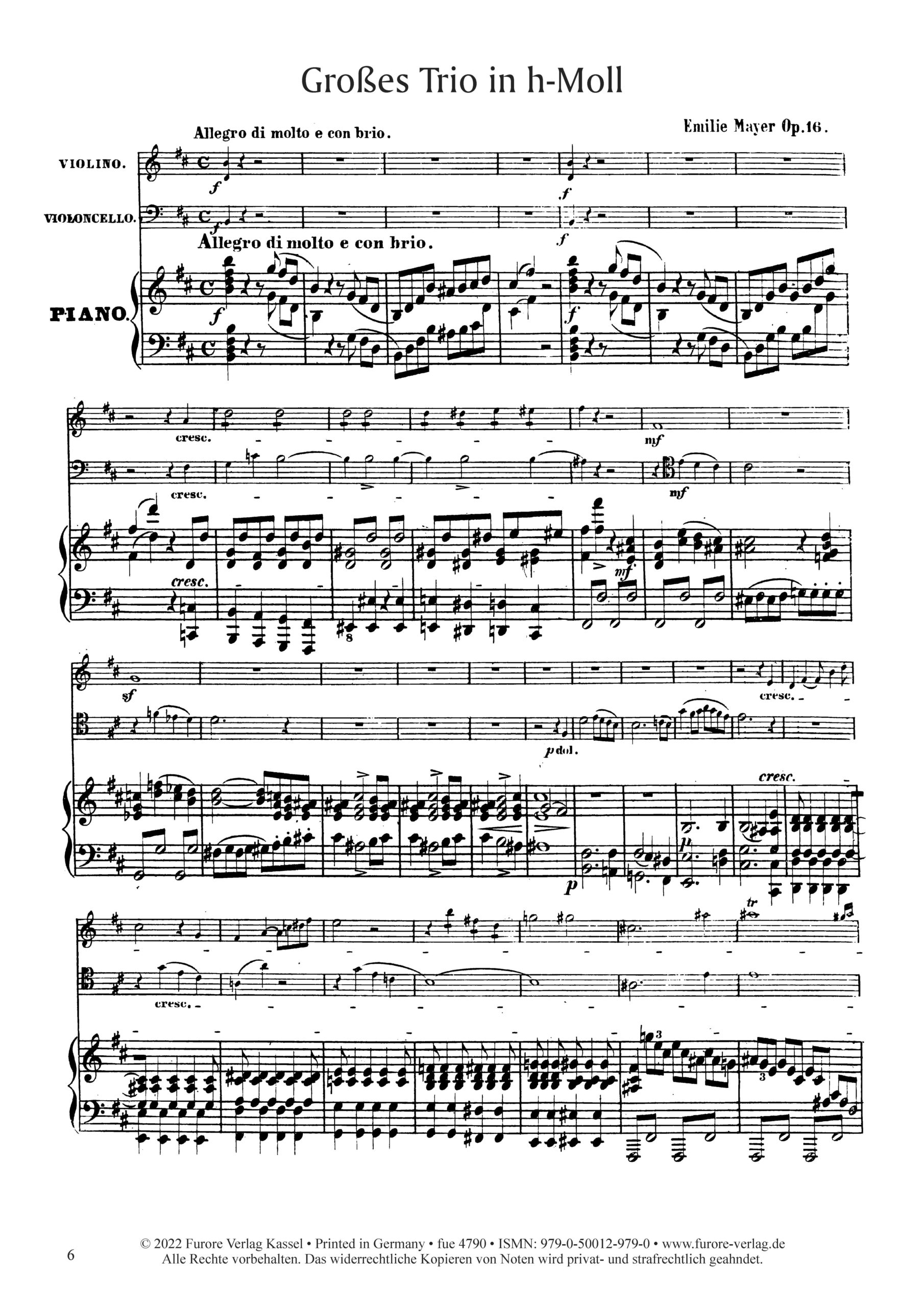 Anderes Coverbild Großes Trio in h-Moll op. 16