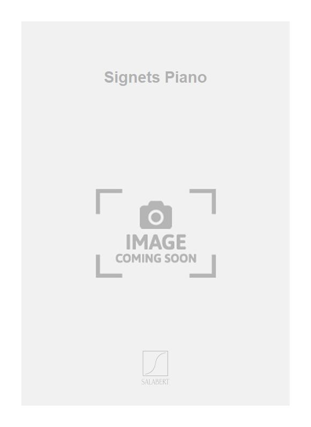 Vorderes Coverbild Signets Piano