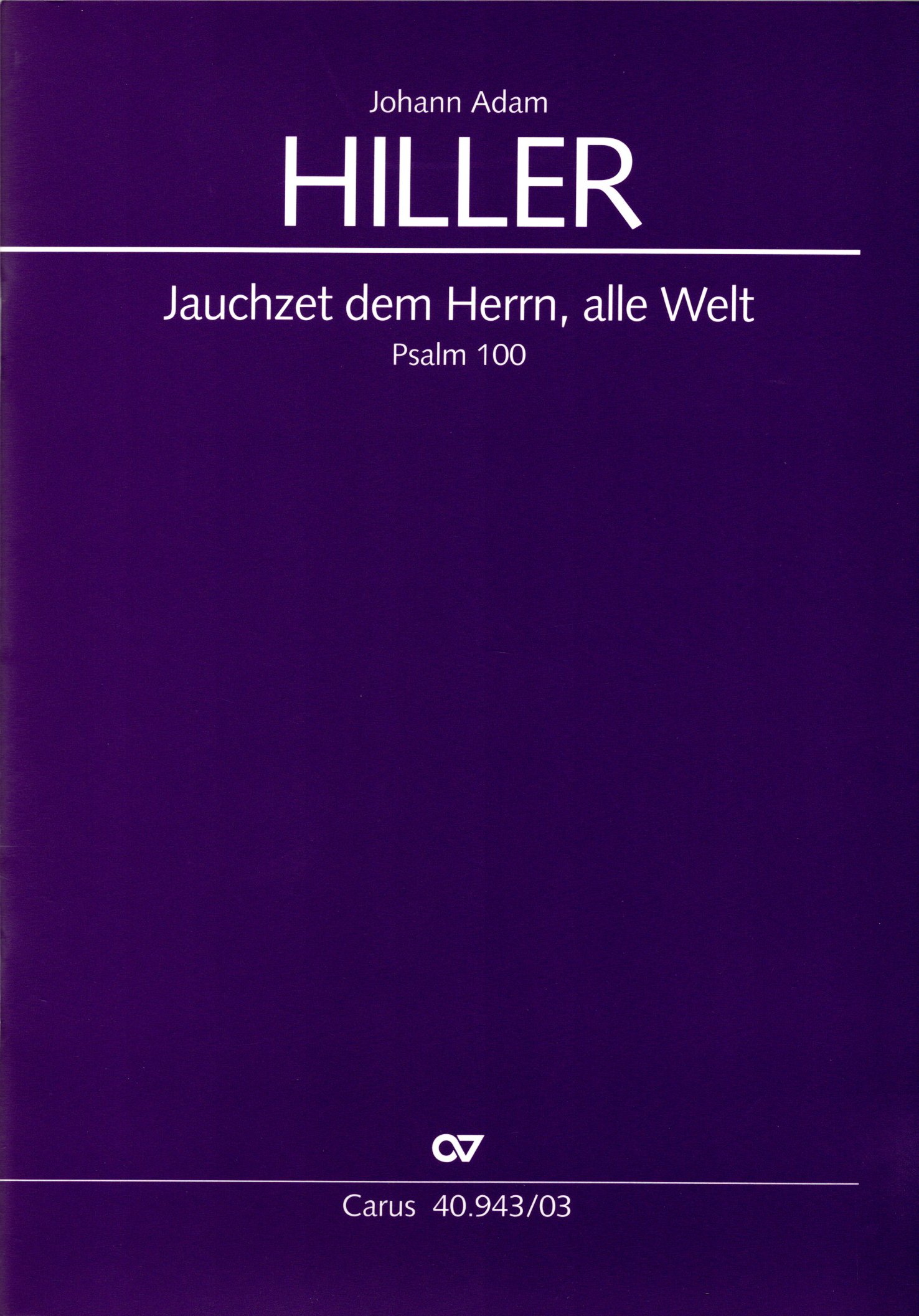 Vorderes Coverbild Jauchzet dem Herrn, alle Welt