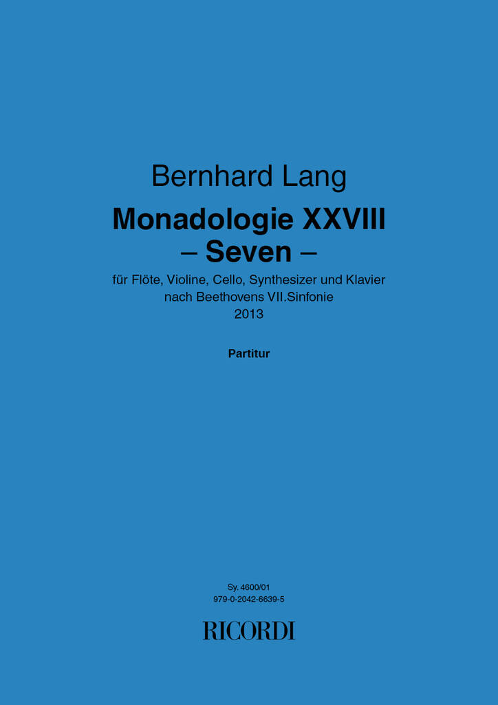Vorderes Coverbild Monadologie XXVIII Seven