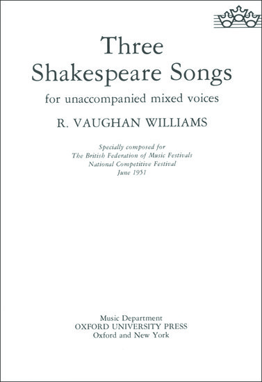 Vorderes Coverbild Three Shakespeare Songs