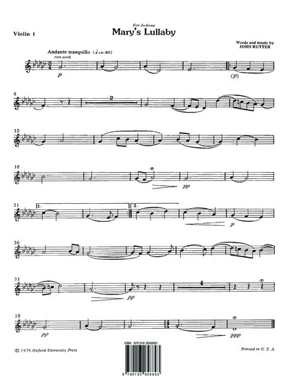 Vorderes Coverbild Mary's Lullaby