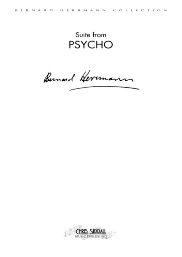 Vorderes Coverbild Suite from "PSYCHO"