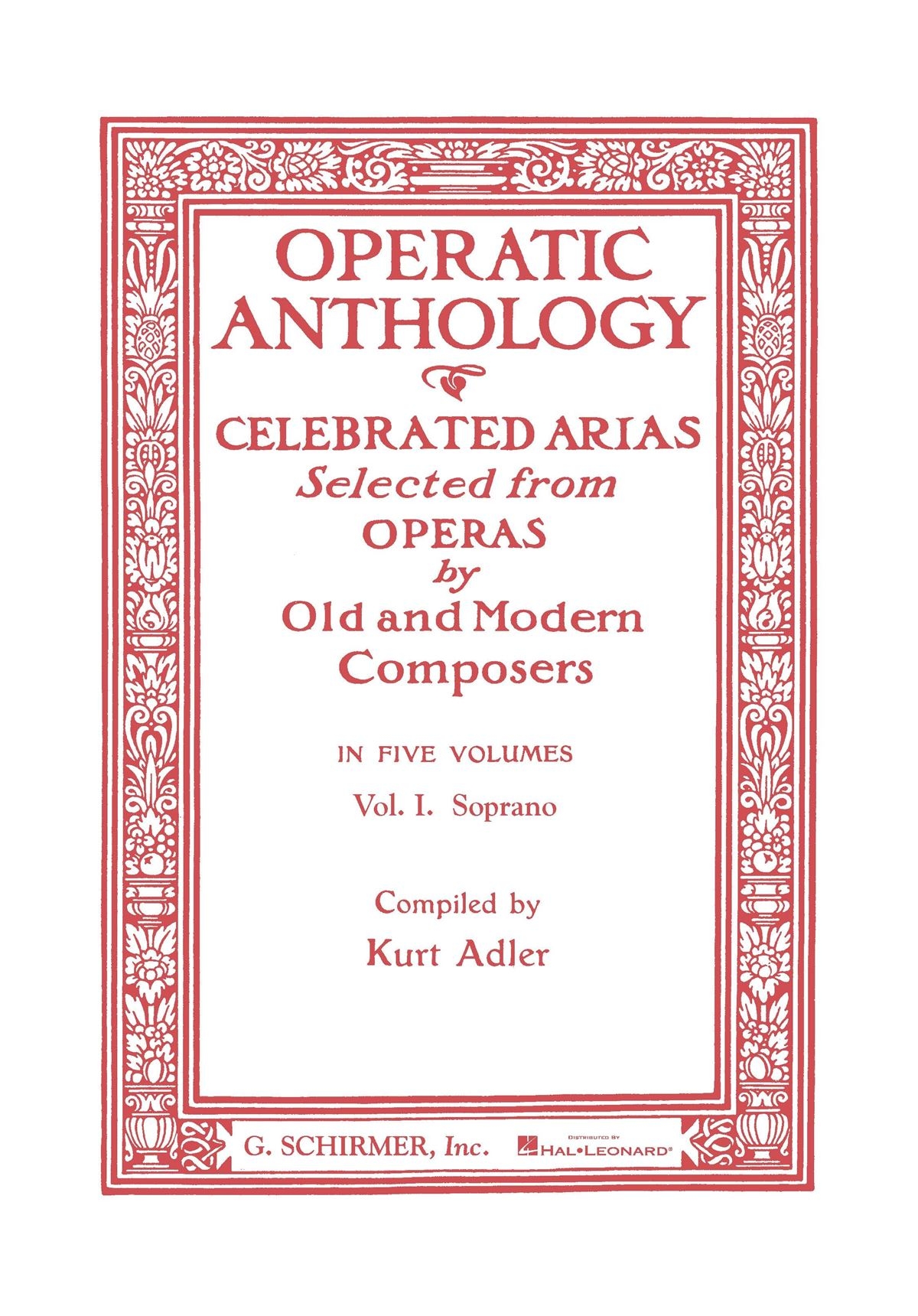 Vorderes Coverbild Operatic Anthology – Volume 1