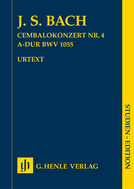 Vorderes Coverbild Cembalokonzert Nr. 4 A-dur BWV 1055