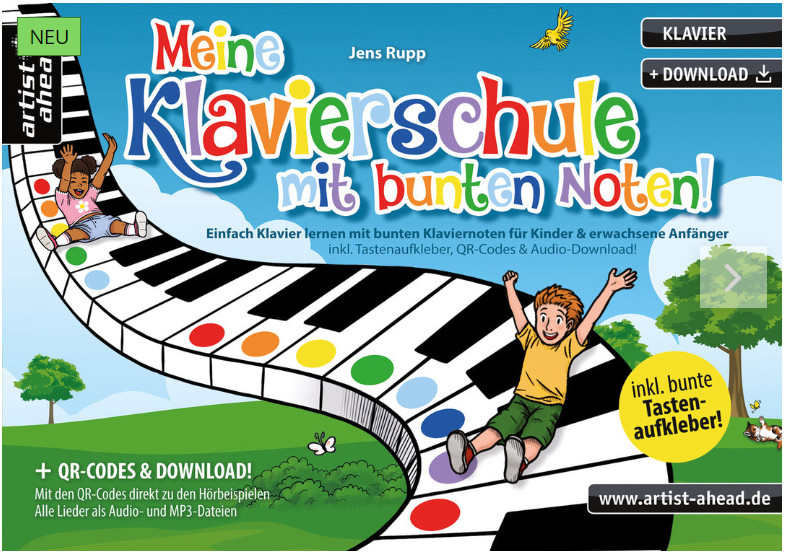Vorderes Coverbild Meine Klavierschule mit bunten Noten! 