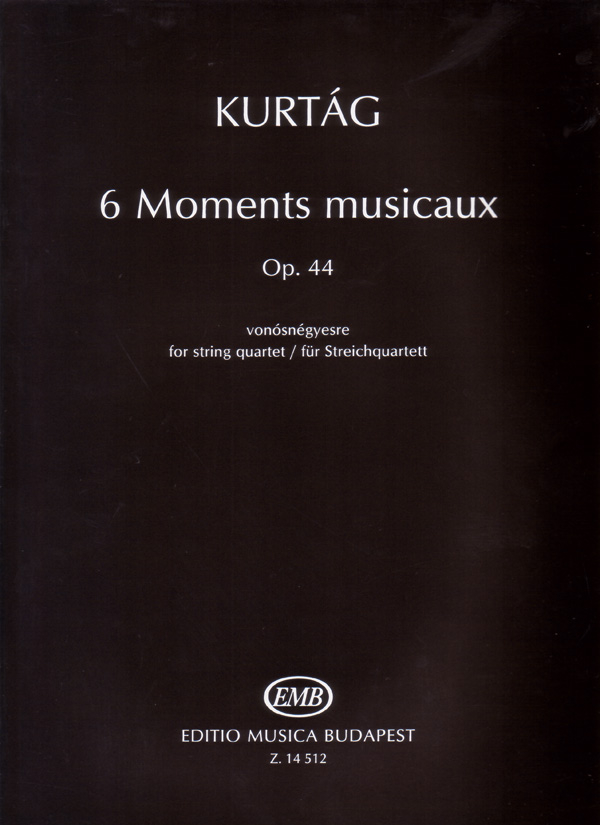 Vorderes Coverbild 6 Moments Musicaux op. 44 für Streichquartett