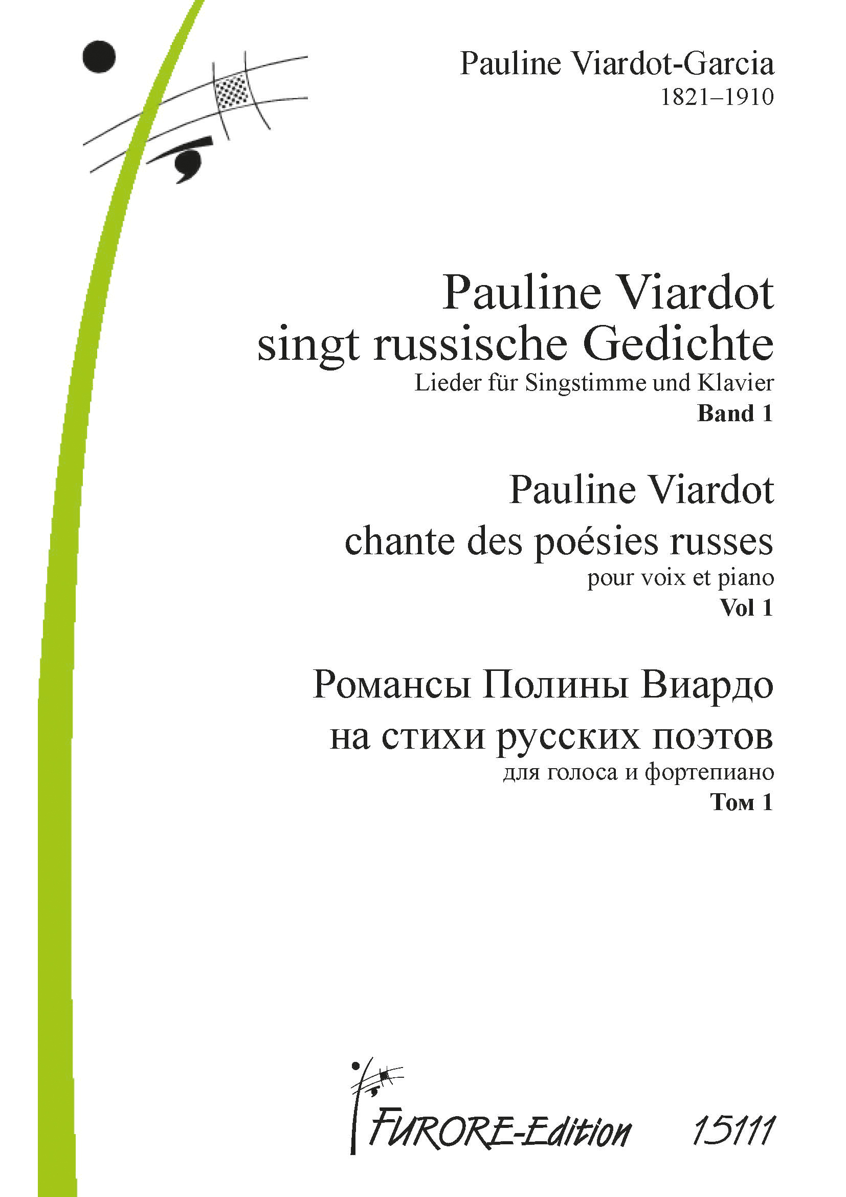 Vorderes Coverbild Pauline Viardot singt russische Gedichte Band 1