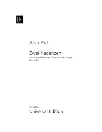 Vorderes Coverbild 2 Kadenzen zum Violoncellokonzert C-Dur von Joseph Haydn (Hob. VIIb:1)