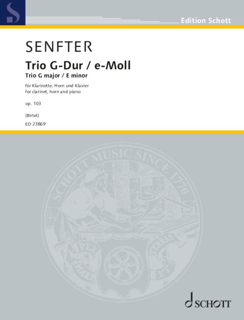 Vorderes Coverbild Trio G-Dur / e-Moll für Klarinette in B, Horn in F und Klavier op. 103