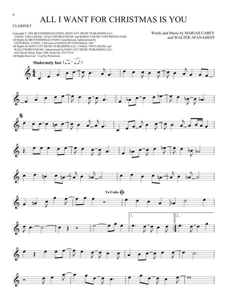 Anderes Coverbild 101 Christmas Songs for Clarinet
