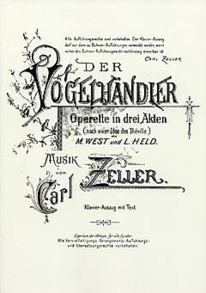 Vorderes Coverbild Der Vogelhändler