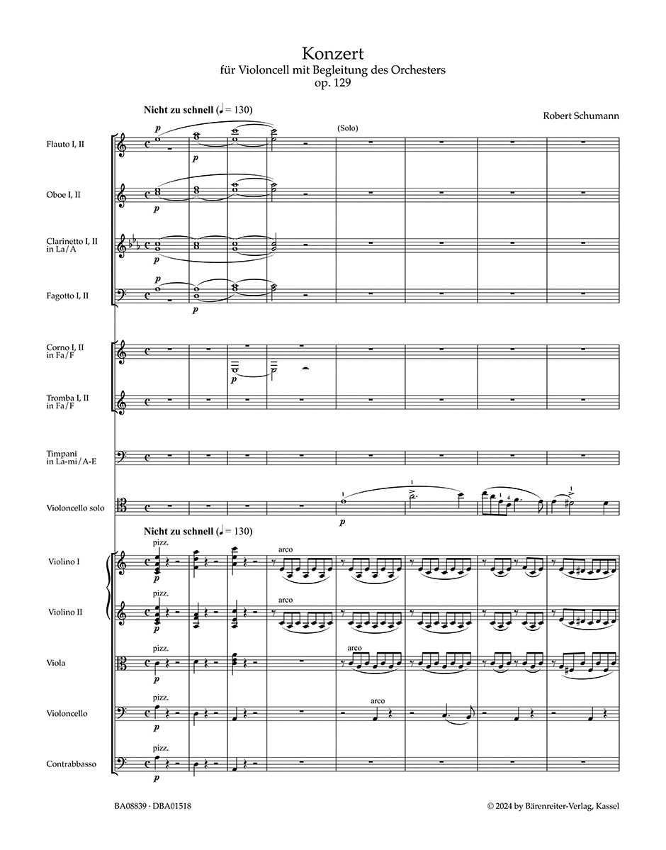 Anderes Coverbild Konzert für Violoncello und Orchester in a-Moll op. 129