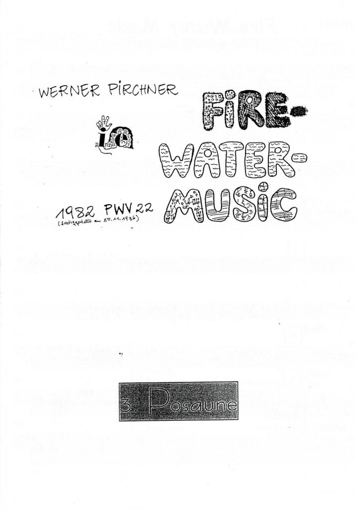 Vorderes Coverbild Firewater-Music PWV 22