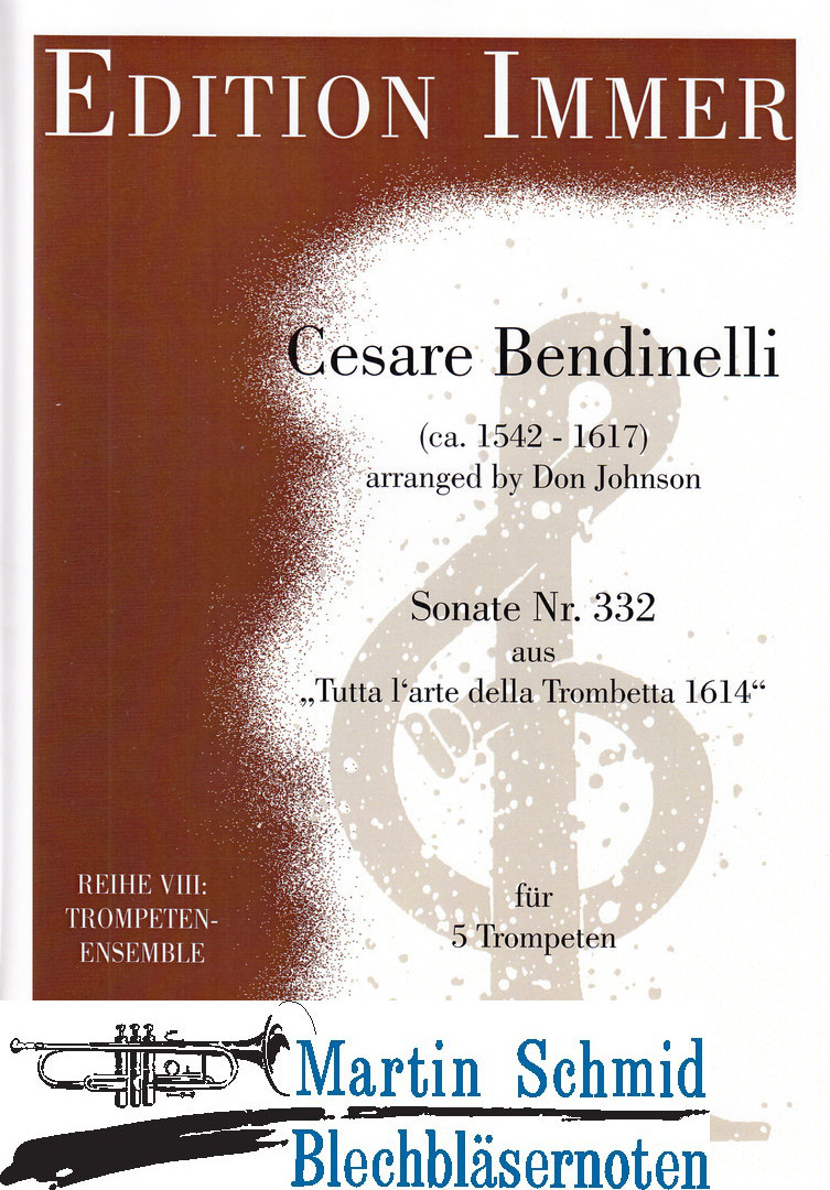 Vorderes Coverbild Sonate Nr. 332 aus "Tutta larte della Trombetta 1614"
