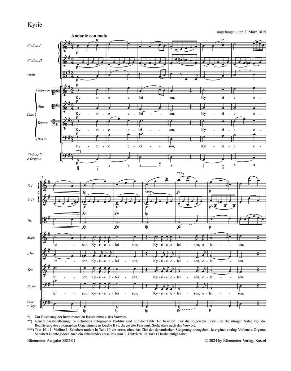 Vorderes Coverbild Messe in G