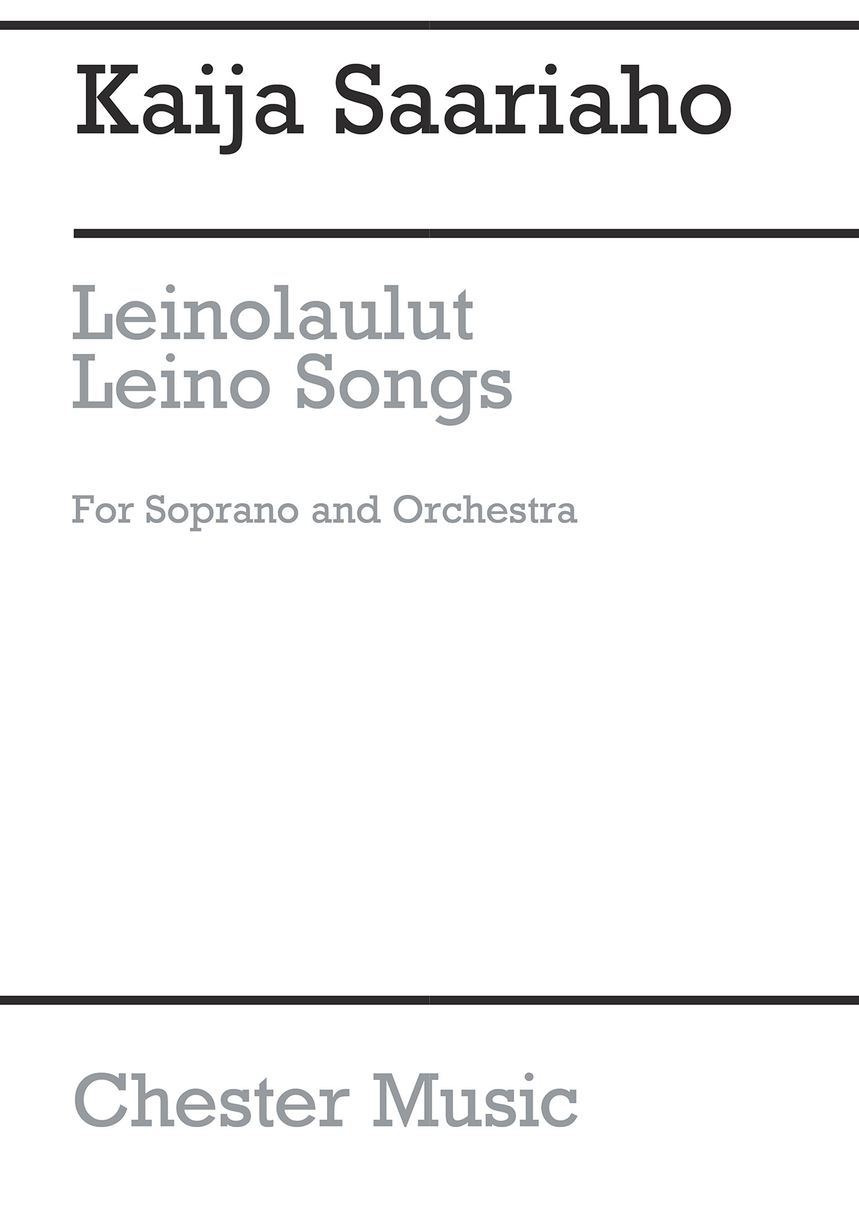 Vorderes Coverbild Leinolaulut (Leino Songs) - Full Score