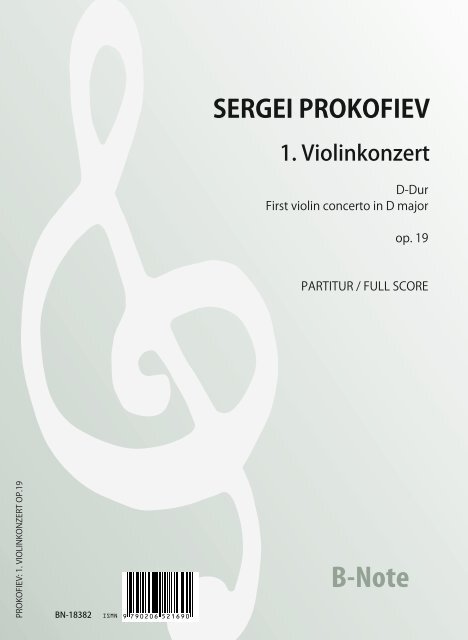 Vorderes Coverbild Violinkonzert Nr. 1 op. 19