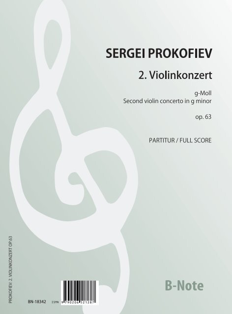 Vorderes Coverbild Violinkonzert Nr. 2 g-Moll op. 63