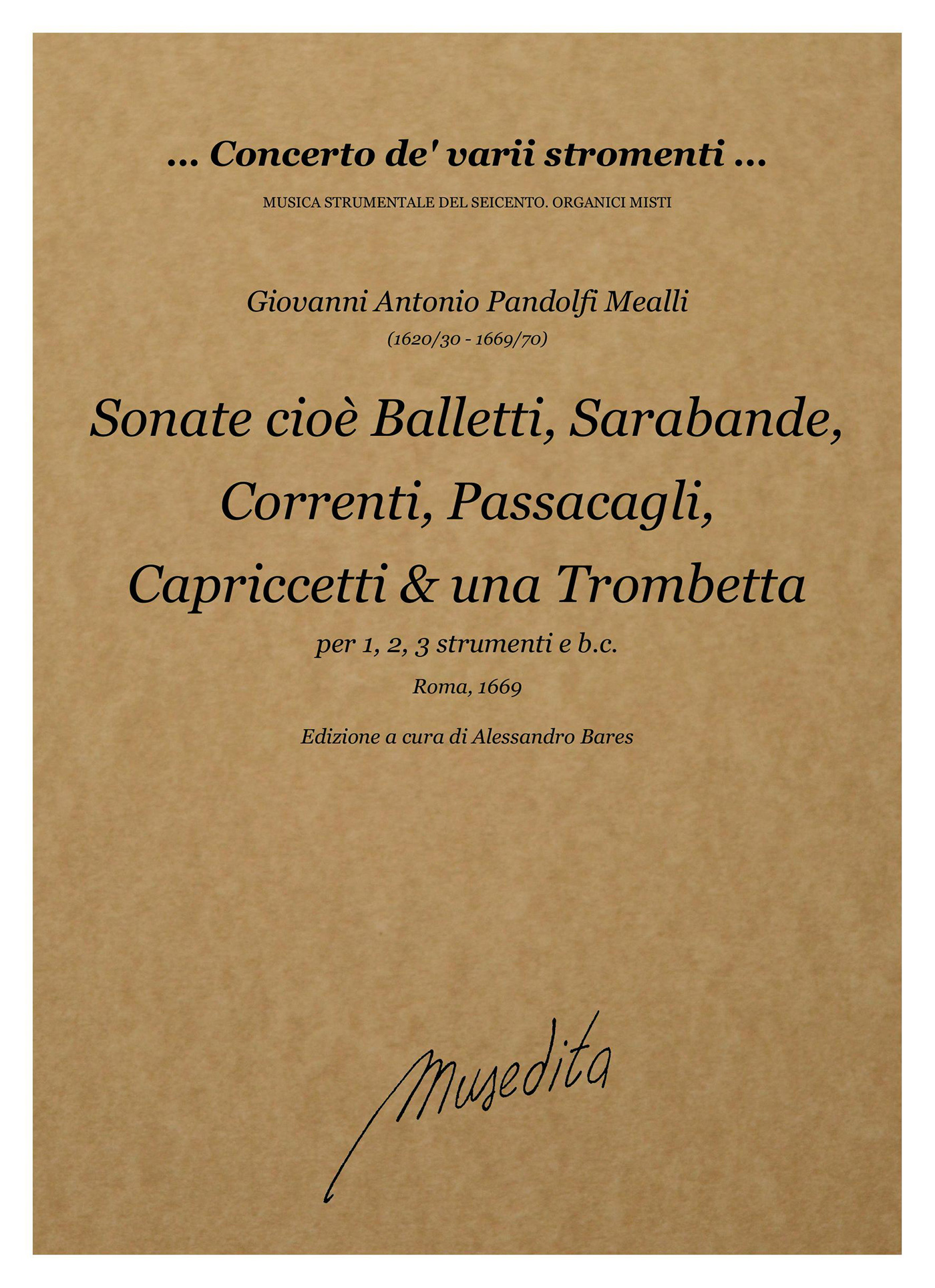 Vorderes Coverbild Sonate cioè Balletti, Sarabande, Correnti, Passacagli, Capriccetti & una Trombetta