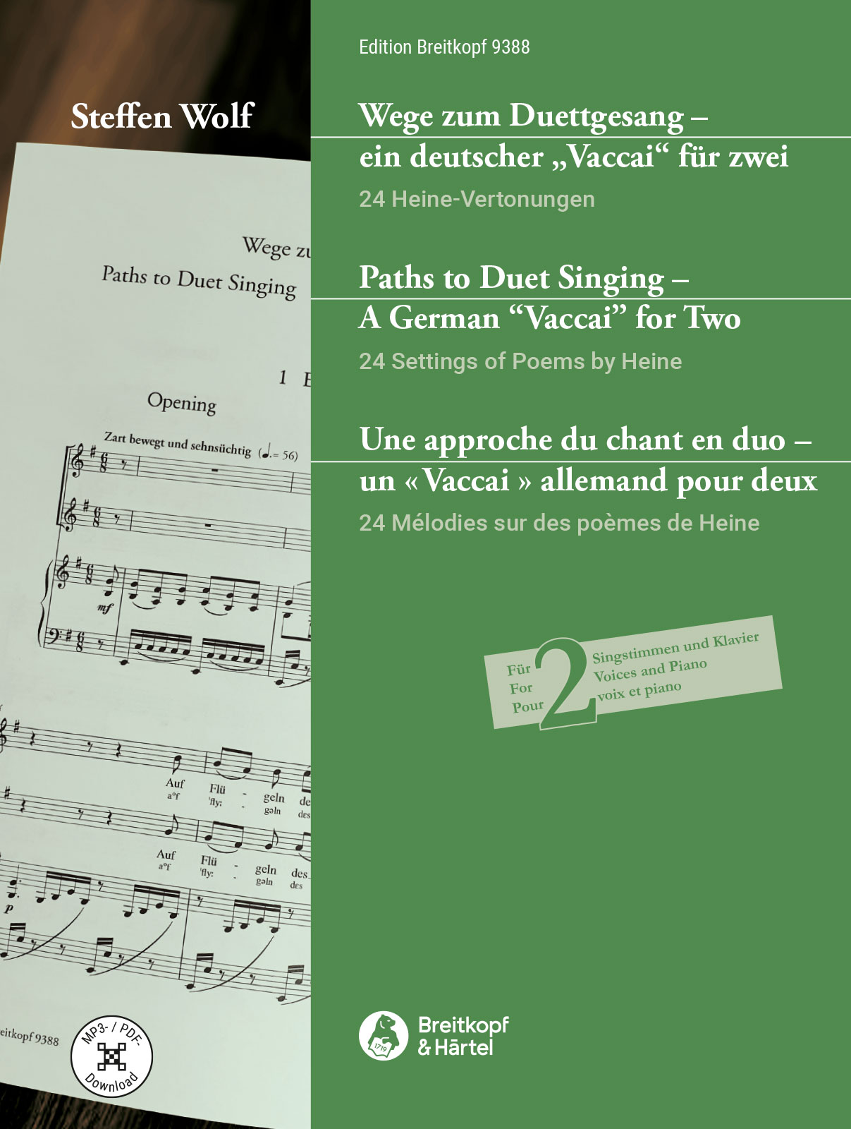 Vorderes Coverbild Wege zum Duettgesang – ein deutscher „Vaccai“ für zwei