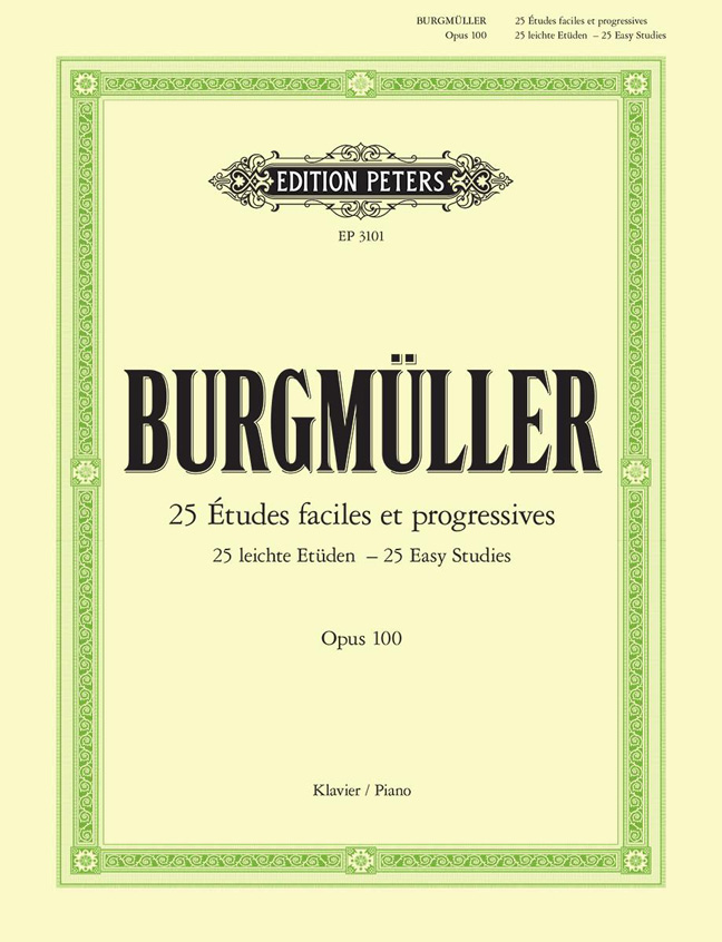 Vorderes Coverbild 25 leichte Etüden für Klavier op. 100