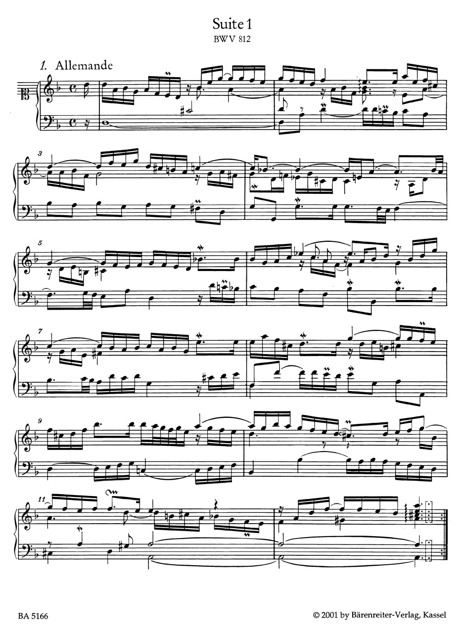 Anderes Coverbild Französische Suiten BWV 812-817