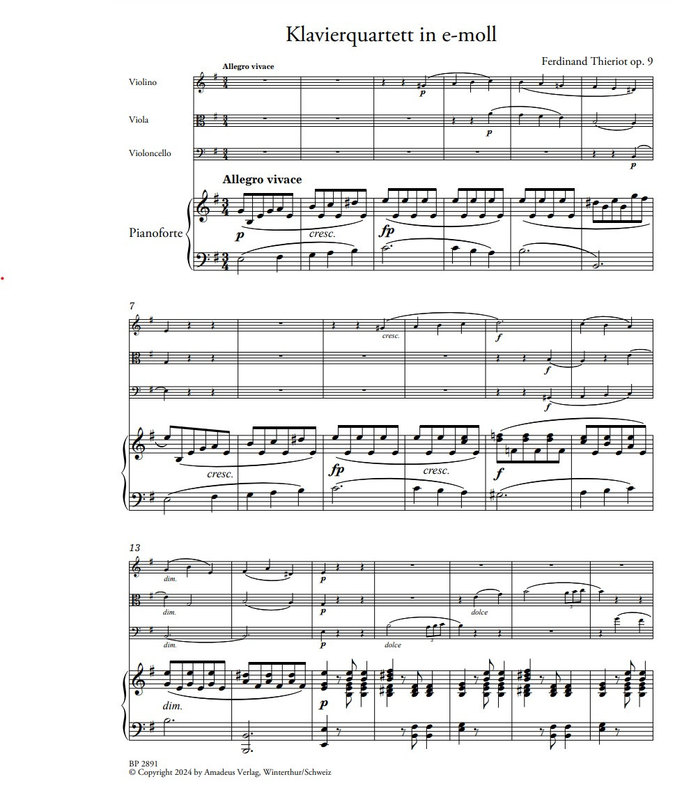 Anderes Coverbild Quartett Nr. 1 in e-moll op. 9
