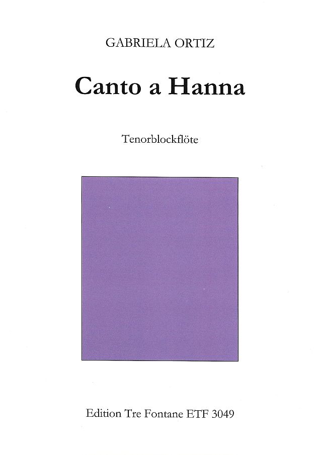 Vorderes Coverbild Canto a Hanna