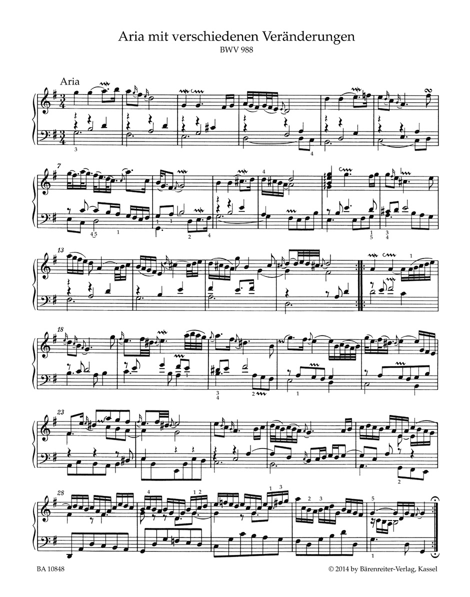 Anderes Coverbild Goldberg-Variationen BWV 988