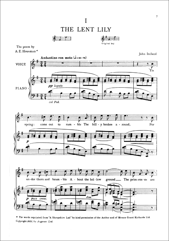 Anderes Coverbild The Land of Lost Content (A Shropshire Lad) and other Songs