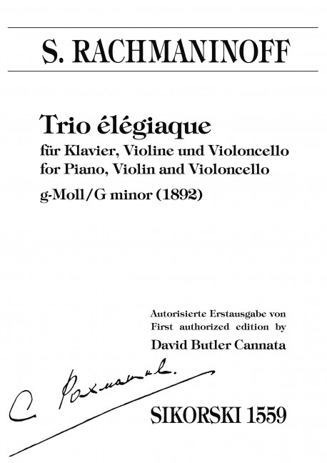Vorderes Coverbild Trio élégiaque 