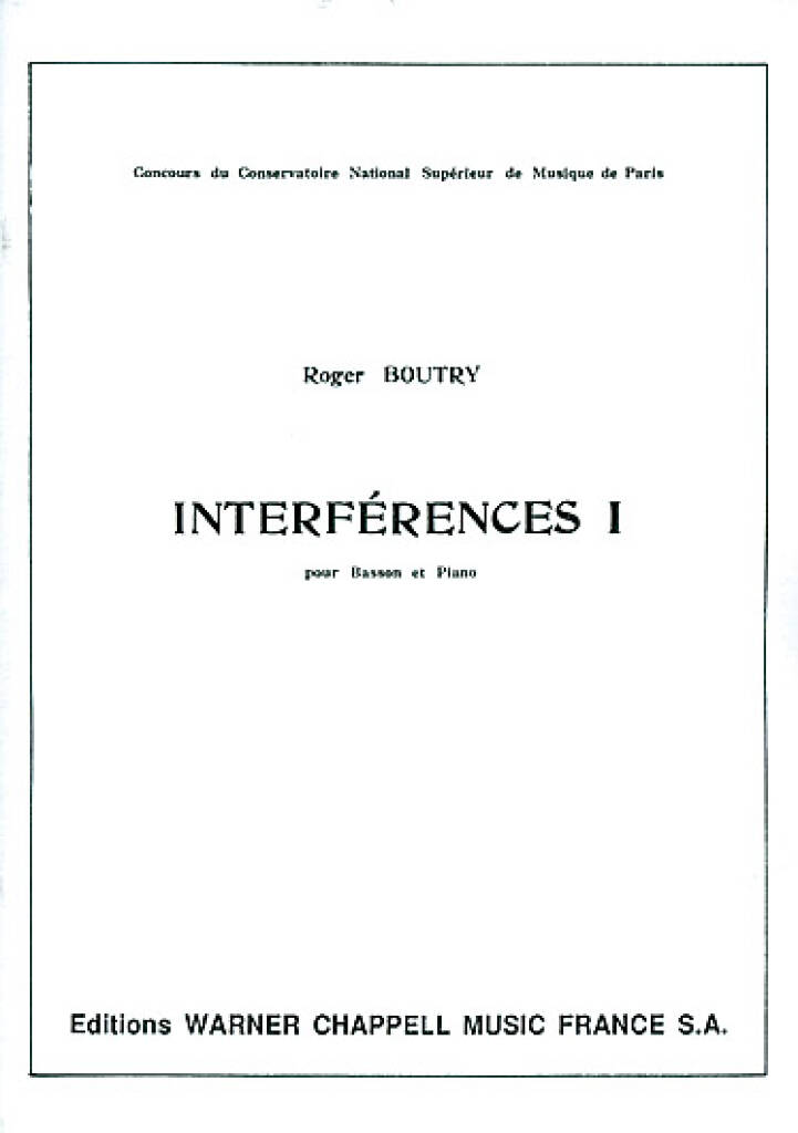 Vorderes Coverbild Interférences 1