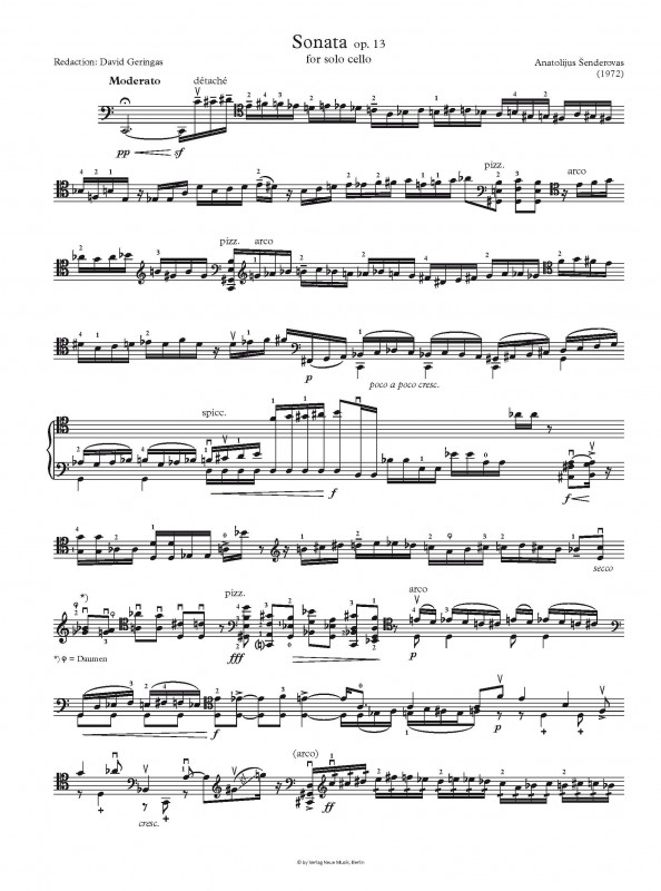 Anderes Coverbild Sonata für Cello solo op. 13 (1972)