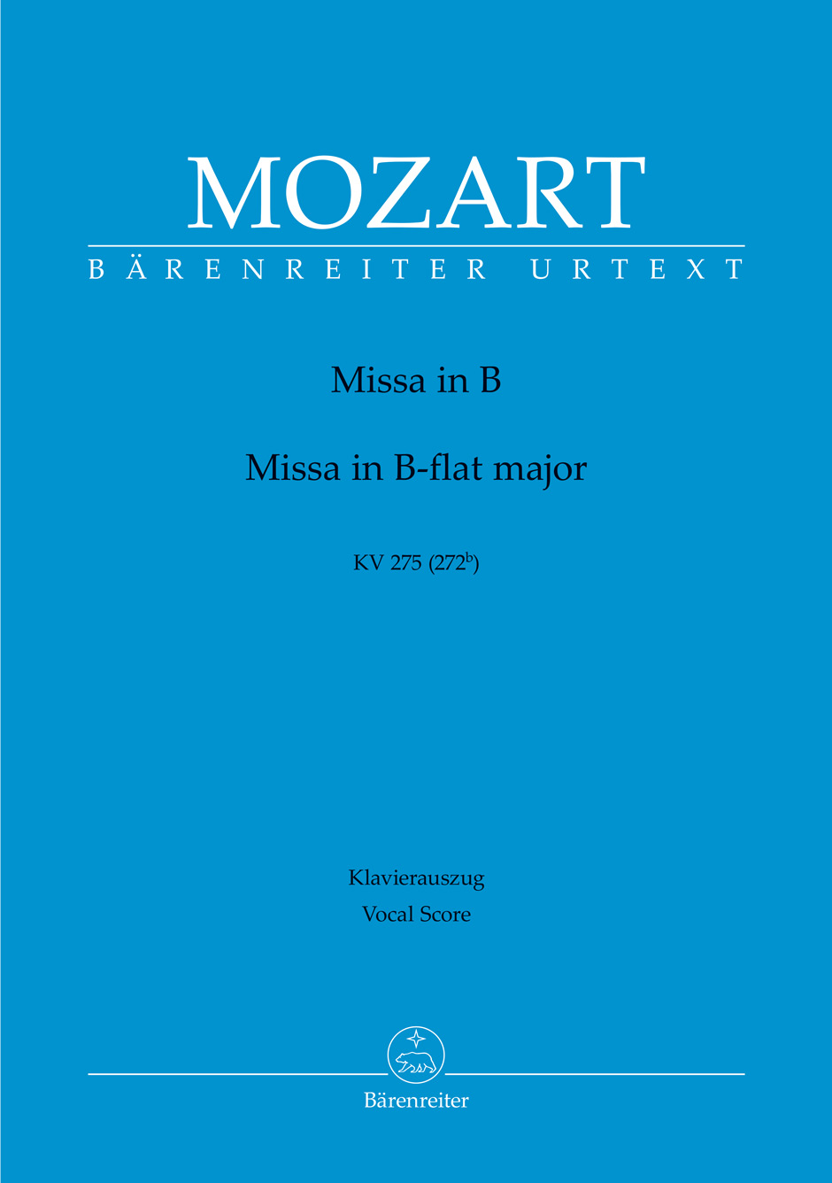 Vorderes Coverbild Missa in B KV 275 (272b)