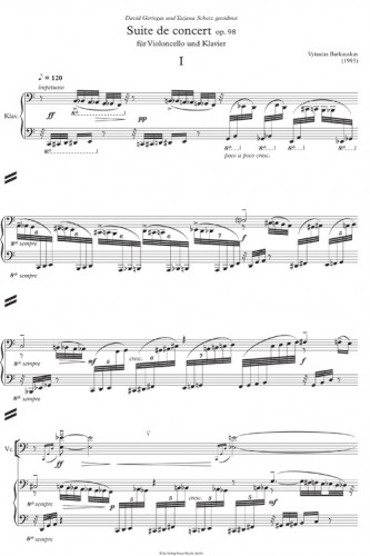 Anderes Coverbild Suite de Concert für Violoncello und Klavier op. 98