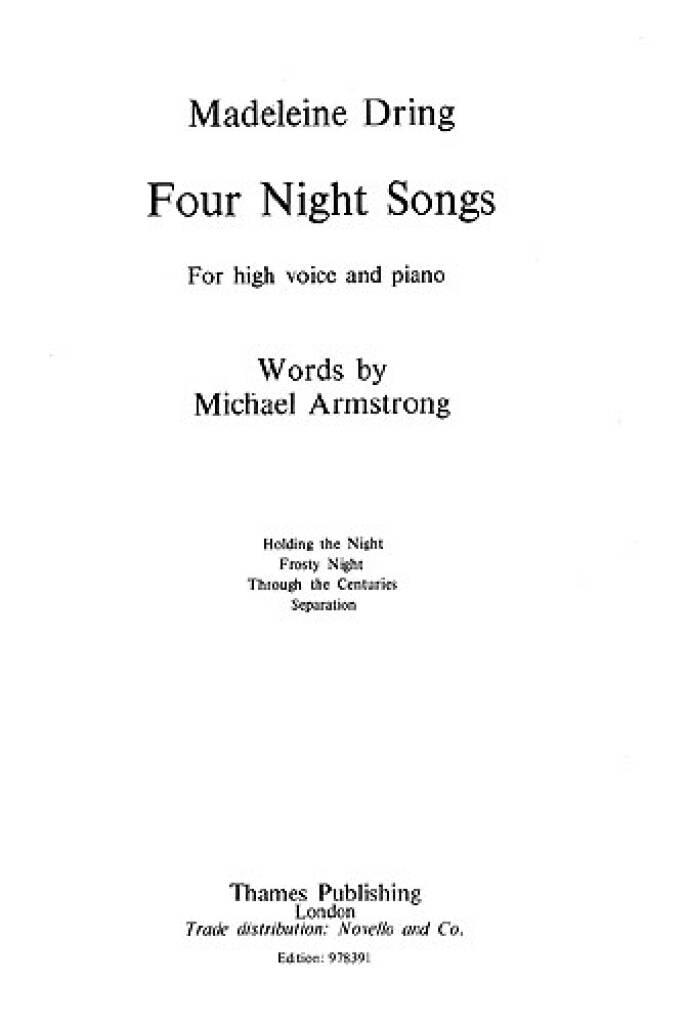 Vorderes Coverbild 4 Night Songs