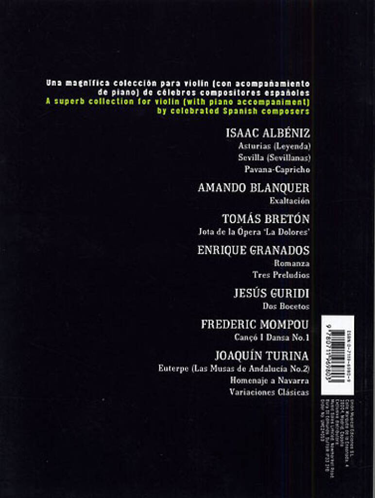 Anderes Coverbild Spanish Violin Music