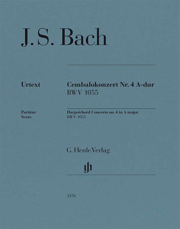Vorderes Coverbild Cembalokonzert Nr. 4 A-dur BWV 1055