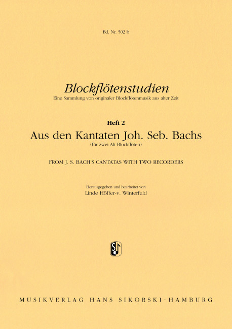 Vorderes Coverbild Blockflötenstudien 