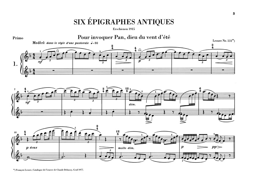 Anderes Coverbild Six Epigraphes antiques